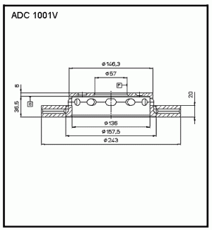 Диск тормозной ADC1001V ALLIED NIPPON