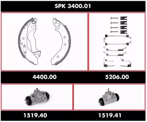 Комплект тормозных колодок SPK 3400.01 REMSA