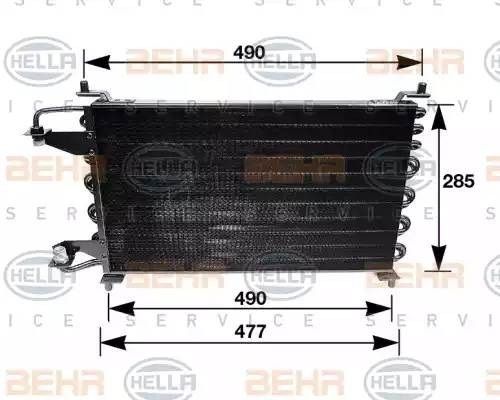 Конденсатор, кондиционер 8FC351035221 HELLA