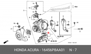 Прокладка, выпускной трубопровод 16456P8AA01 HONDA