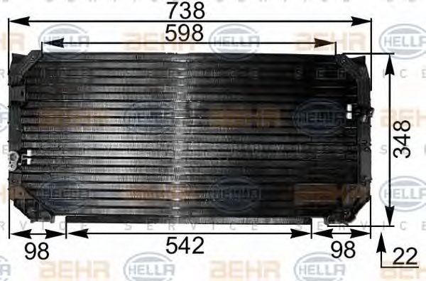 Конденсатор, кондиционер 8FC 351 300-521 HELLA