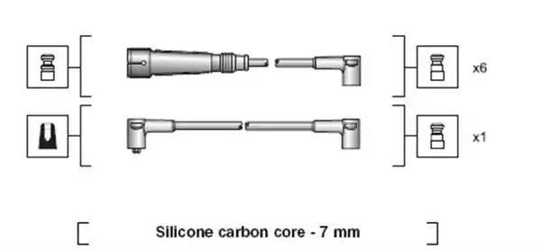 Ккомплект проводов зажигания 941318111084 MAGNETI MARELLI