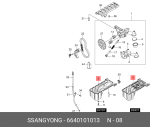 Поддон масляный ДВС 6640101013 SSANG YONG