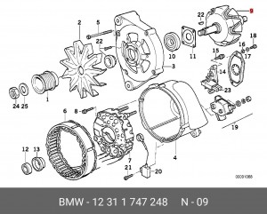 Ротор, генератор 12 31 1 747 248 BMW