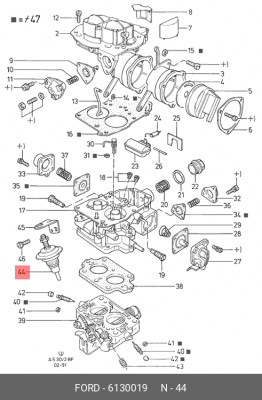 Стопорный гаситель, карбюратор 6 130 019 FORD
