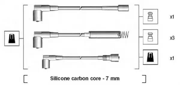 Ккомплект проводов зажигания 941125120666 MAGNETI MARELLI