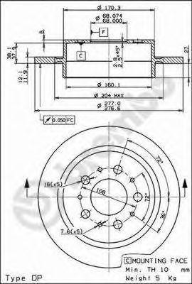 Тормозной диск 08.9441.10 BREMBO