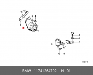 Преобразователь давления, управление ОГ 11 74 1 264 702 BMW