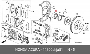 Подшипник ступицы колеса 44300-SHJ-A51 HONDA