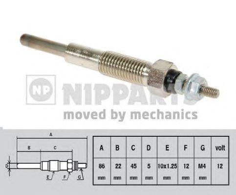 Свеча накаливания J5713002 H B JAKOPARTS NIPPARTS