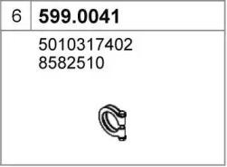 Монтажный комплект, глушитель 5990041 ASSO