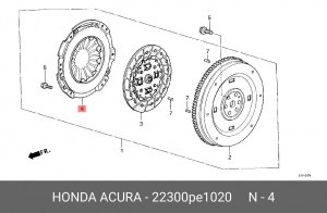 Нажимной диск сцепления 22300PE1020 HONDA
