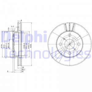 Тормозной диск BG2835 DELPHI