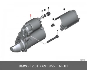 Стартер 12 31 7 691 956 BMW