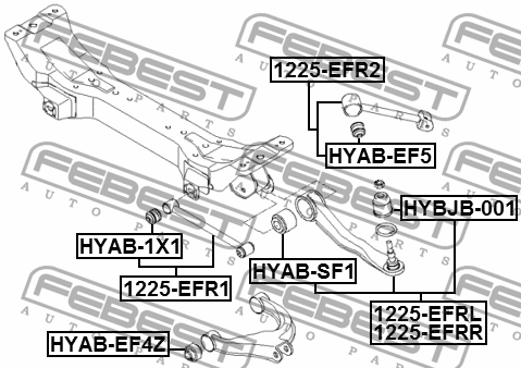 Рычаг подвески 1225-EFRR FEBEST