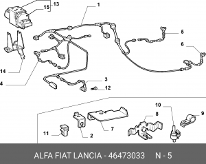 Датчик, частота вращения колеса 46473033 ALFA FIAT LANCIA