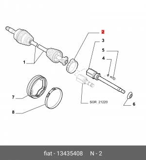Хомут червячный 13435408 ALFA FIAT LANCIA