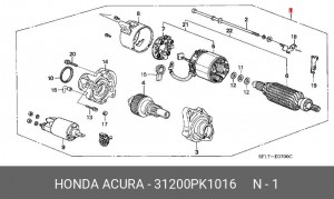 Стартер 31200PK1016 HONDA