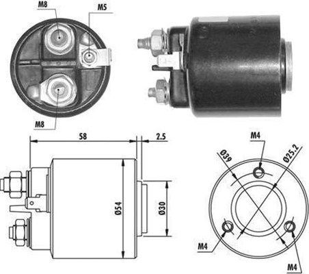 Тяговое реле, стартер 940113050061 MAGNETI MARELLI