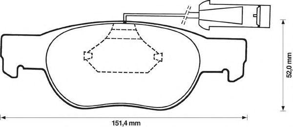 Комплект тормозных колодок, диско 571887B BENDIX JURID