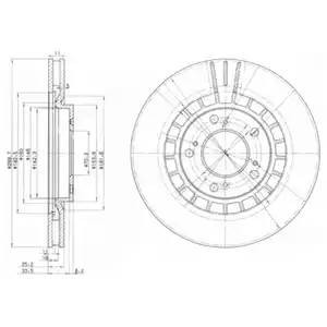 Тормозной диск BG3796 DELPHI