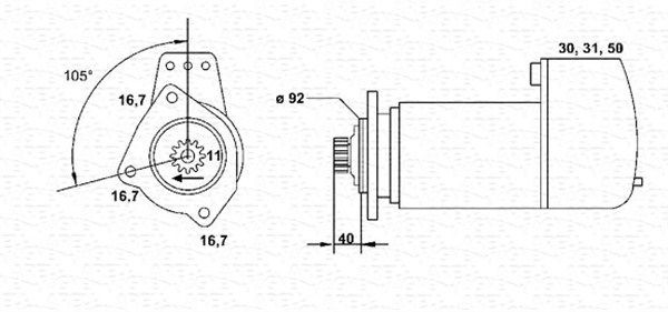 Стартер MSR725 MAGNETI MARELLI
