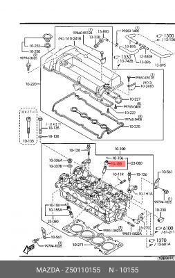 Уплотнительное кольцо, стержень кла Z501-10-155 MAZDA