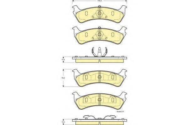 Комплект тормозных колодок, диско 6141235 GIRLING