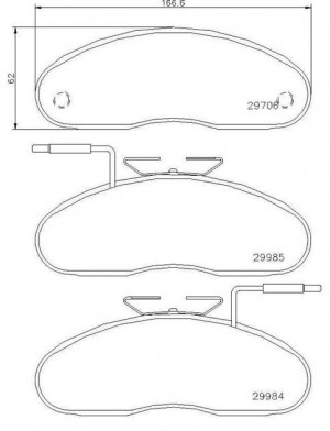 Комплект тормозных колодок, диско P56019 BREMBO