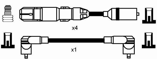 Ккомплект проводов зажигания 7318 NGK NTK