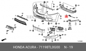 Крепление бампера 71198TL0G00 HONDA