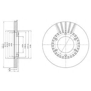 Тормозной диск BG2365 DELPHI