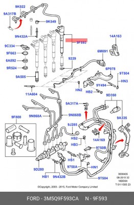 Форсунка 3M5Q-9F593-CA FORD