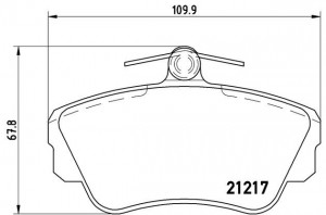 Комплект тормозных колодок, диско P86010 BREMBO