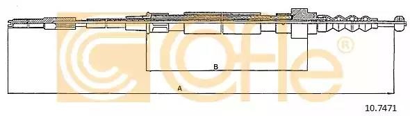 Трос ручного тормоза 10.7471 COFLE
