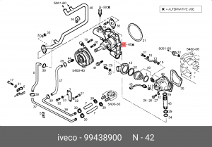 Водяной насос 99438900 IVECO