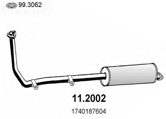 Предглушитель выхлопных газов 112002 ASSO