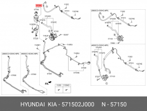 Бачок расширительный системы усилителя руля 571502J000 HYUNDAI KIA