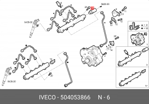 Клапан, рециркуляция ОГ 504053866 IVECO