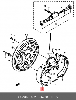 Комплект тормозных колодок 5321085250 SUZUKI