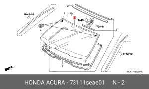 Стекло ветровое 73111SEAE01 HONDA