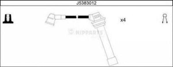 Ккомплект проводов зажигания J5383012 H B JAKOPARTS NIPPARTS