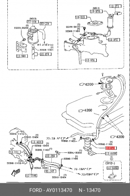 Фильтр топливный AY0113470 MAZDA