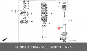 Амортизатор 51606SR3013 HONDA