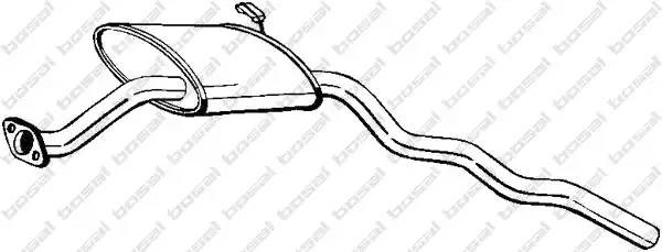 Средний глушитель выхлопных газов 280071 BOSAL