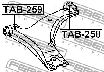Рычаг подвески TAB-258 FEBEST