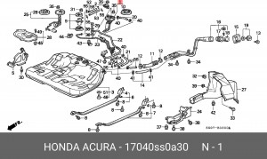 Фильтр, подъема топлива 17040SS0A30 HONDA