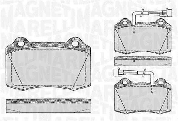 Комплект тормозных колодок, диско 430216171094 MAGNETI MARELLI
