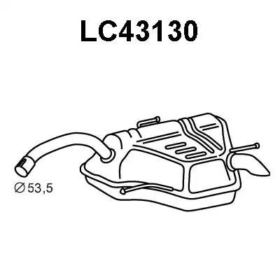 Глушитель выхлопных газов конечный LC43130 VENEPORTE