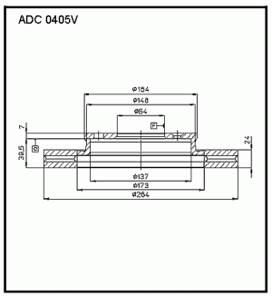 Диск тормозной ADC0405V ALLIED NIPPON